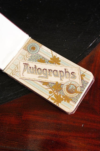 Antique Gilt Tooled Leather Autograph Album