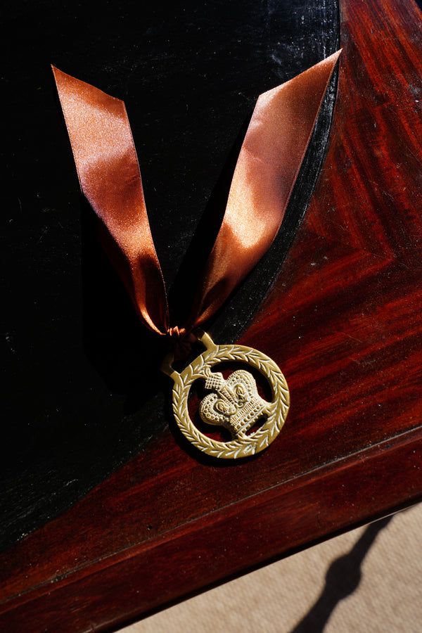 Vintage English Brass Medallion