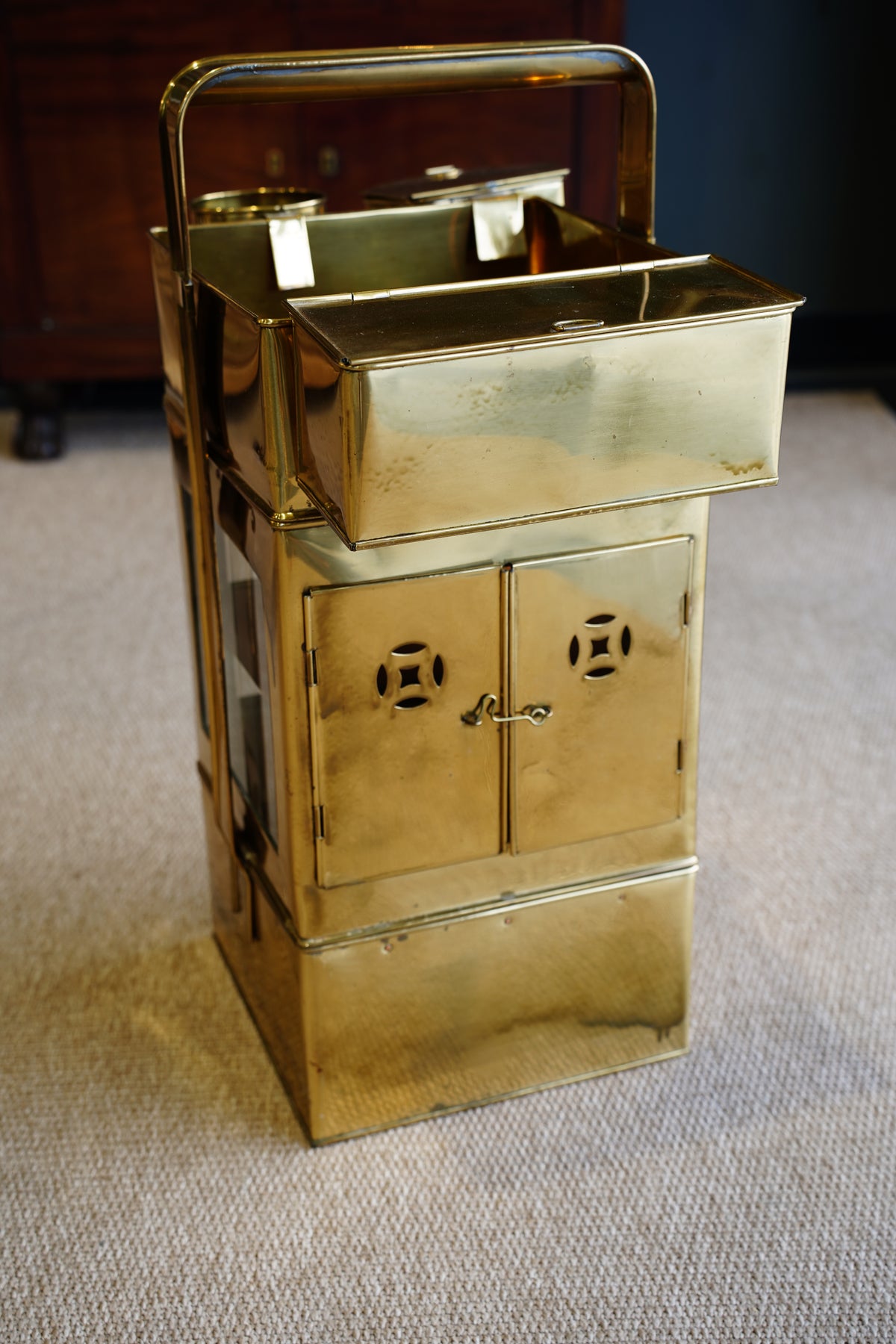 Vintage Brass Display Caddy, S'mores & Party Piece