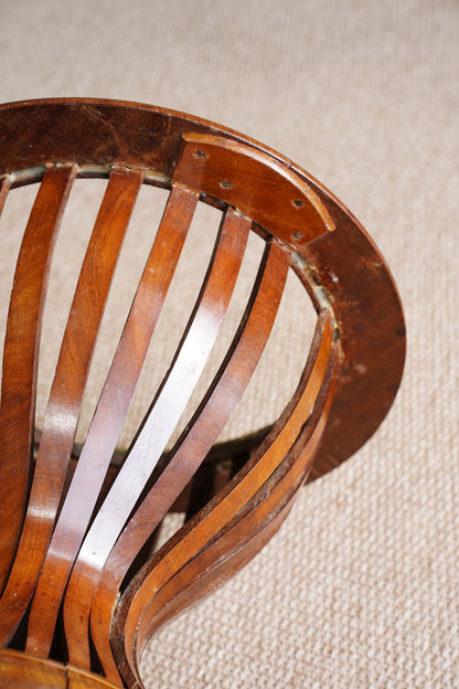 Antique Edwardian Brass and Wood Slatted Planter