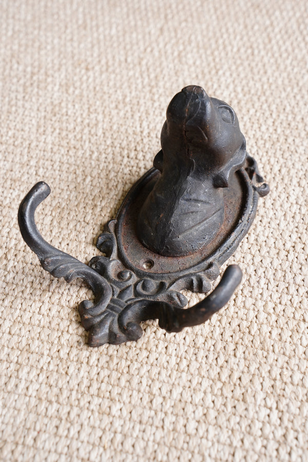 Vintage Victorian Style Cast Iron Dog Wall Hook secondary view