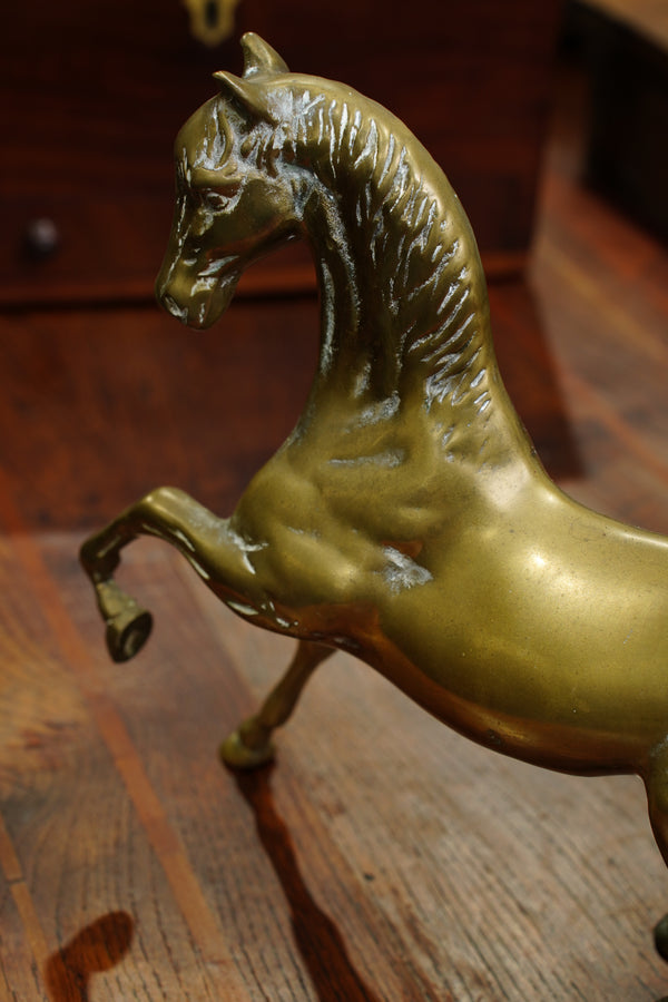 Vintage Brass Horse Statue