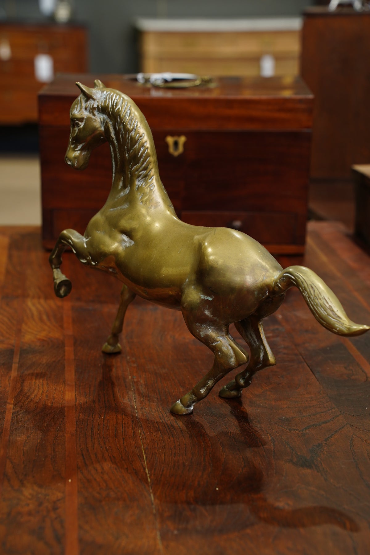 Vintage Brass Horse Statue
