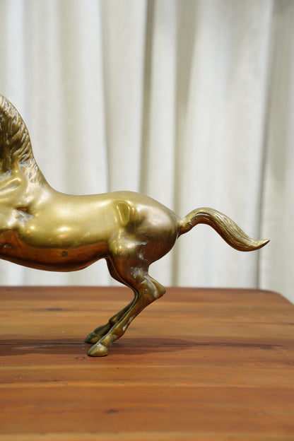 Vintage Brass Horse Statue