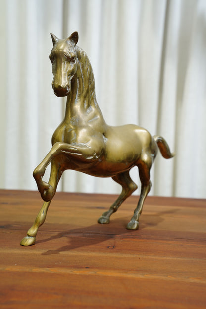 Vintage Brass Horse Statue