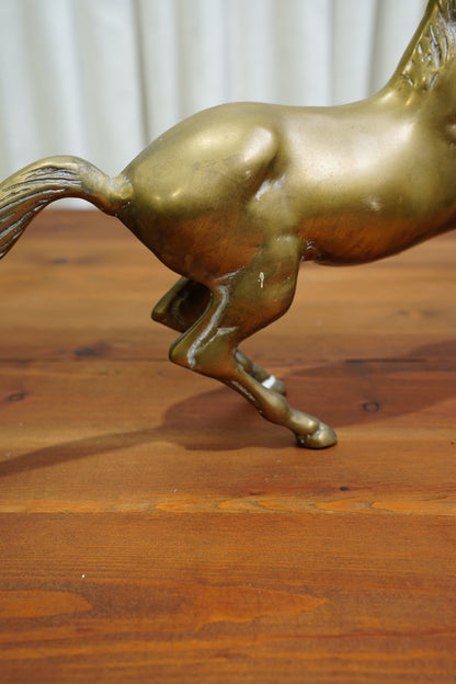Vintage Brass Horse Statue