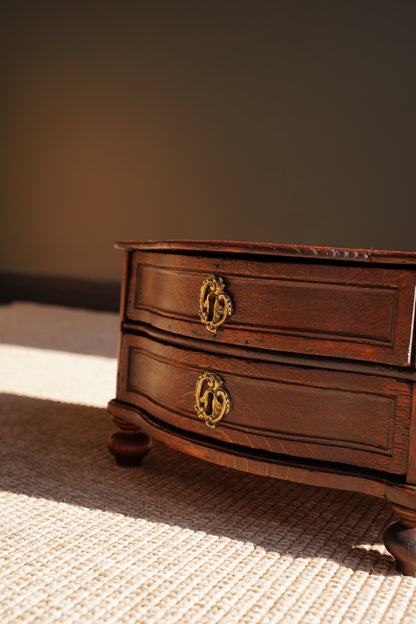 Antique Continental Oak Miniature Commode