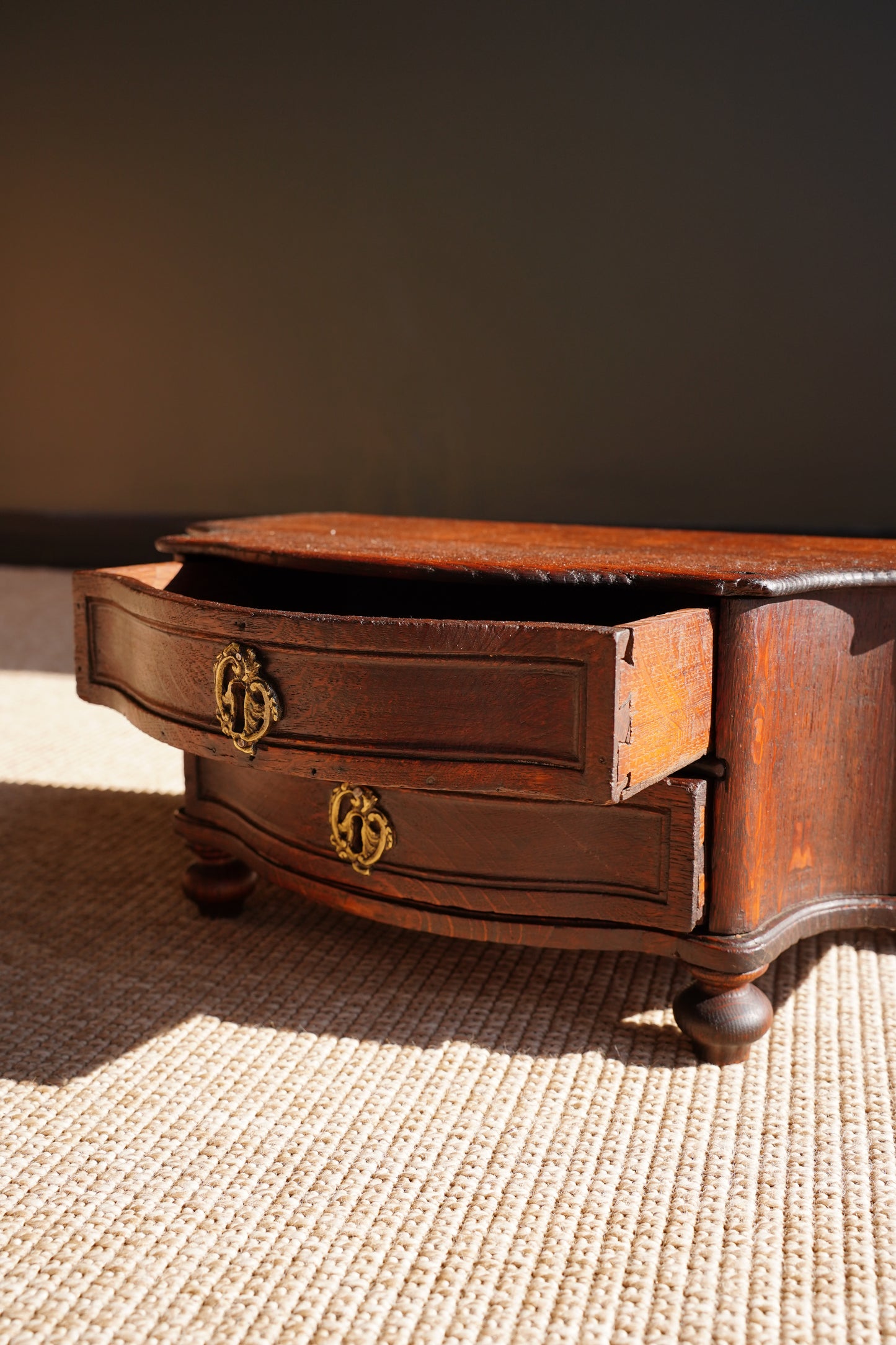 Antique Continental Oak Miniature Commode