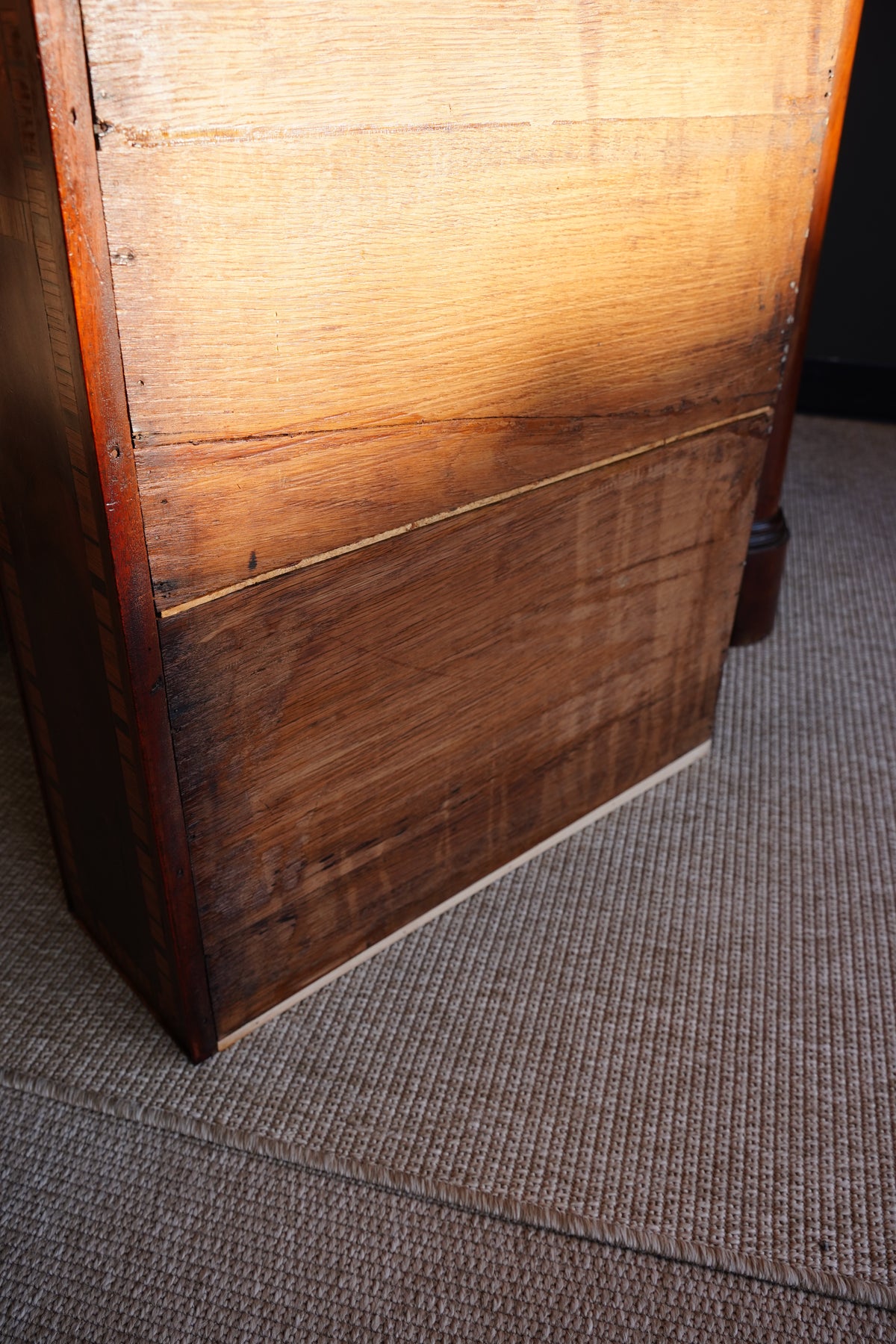 Antique French Louis XVI Mahogany Marble Top Commode