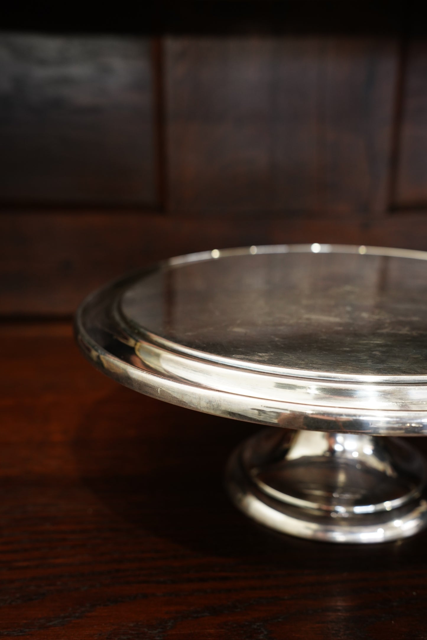 Vintage Sheffield Silverplate Footed Cake Stand