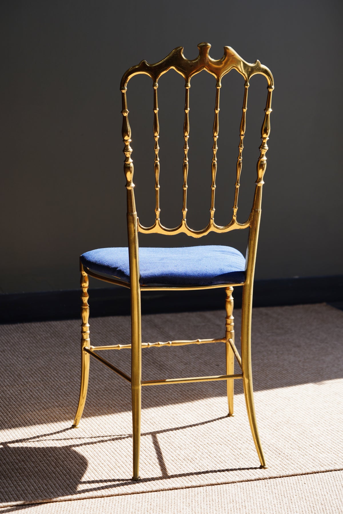 Mid-Century Italian Brass Chiavari Chair
