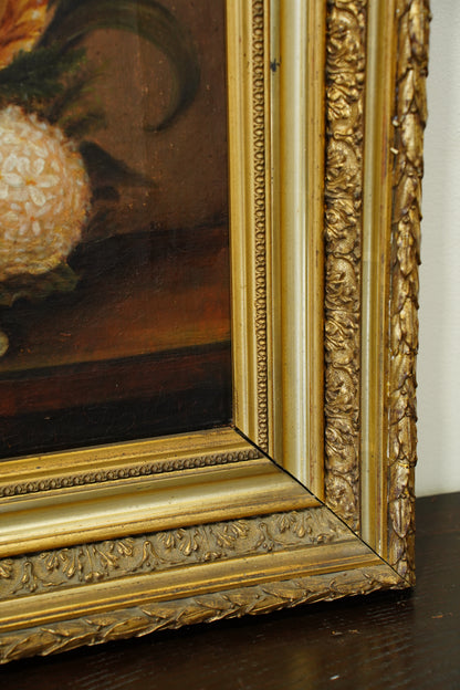 Antique Flower Still Life Oil Painting