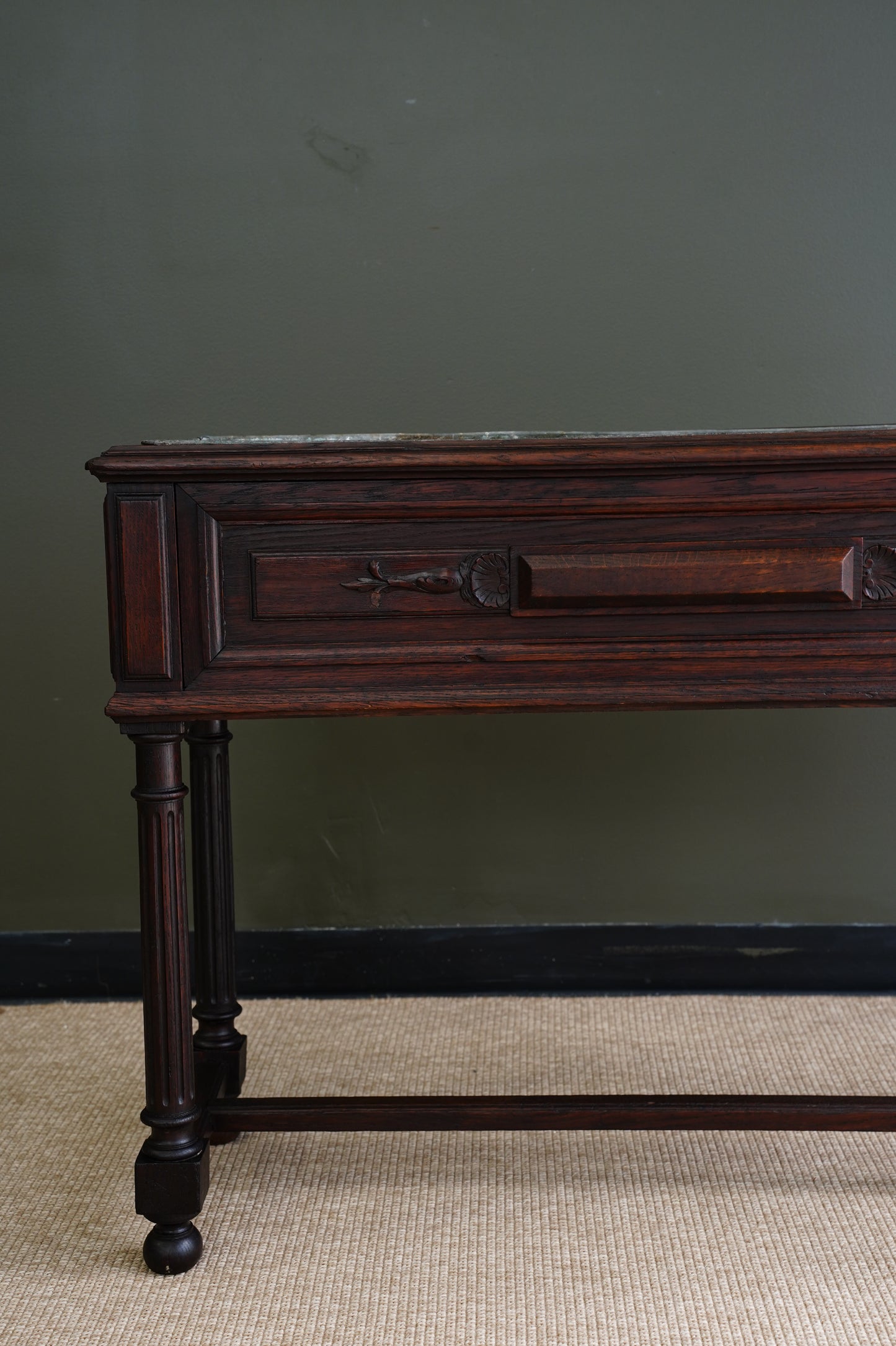 Antique French Oak Jardiniere on Stand