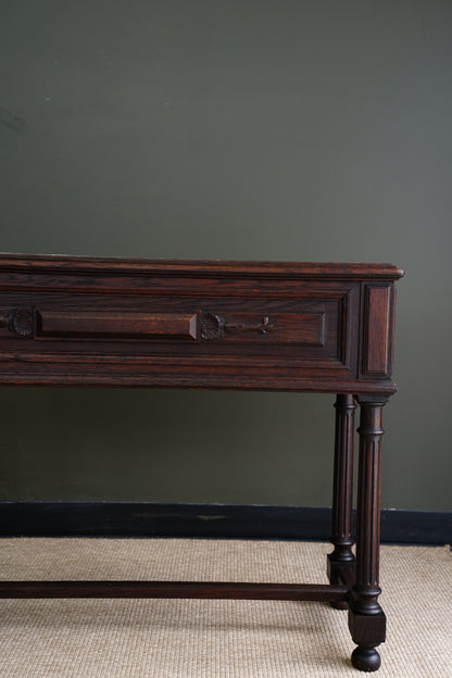 Antique French Oak Jardiniere on Stand