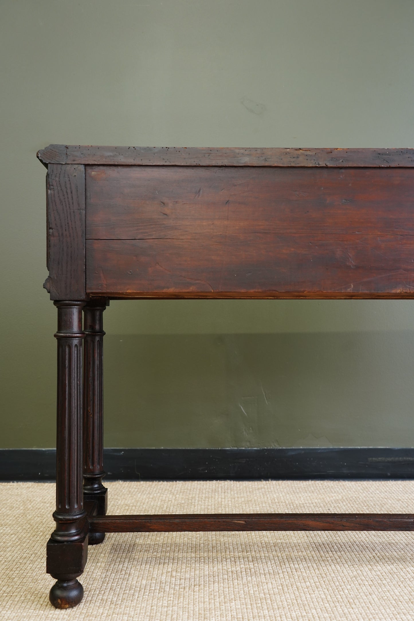 Antique French Oak Jardiniere on Stand