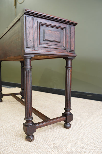 Antique French Oak Jardiniere on Stand