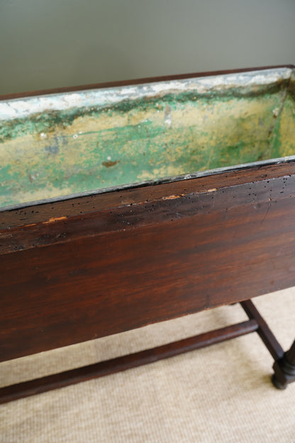 Antique French Oak Jardiniere on Stand
