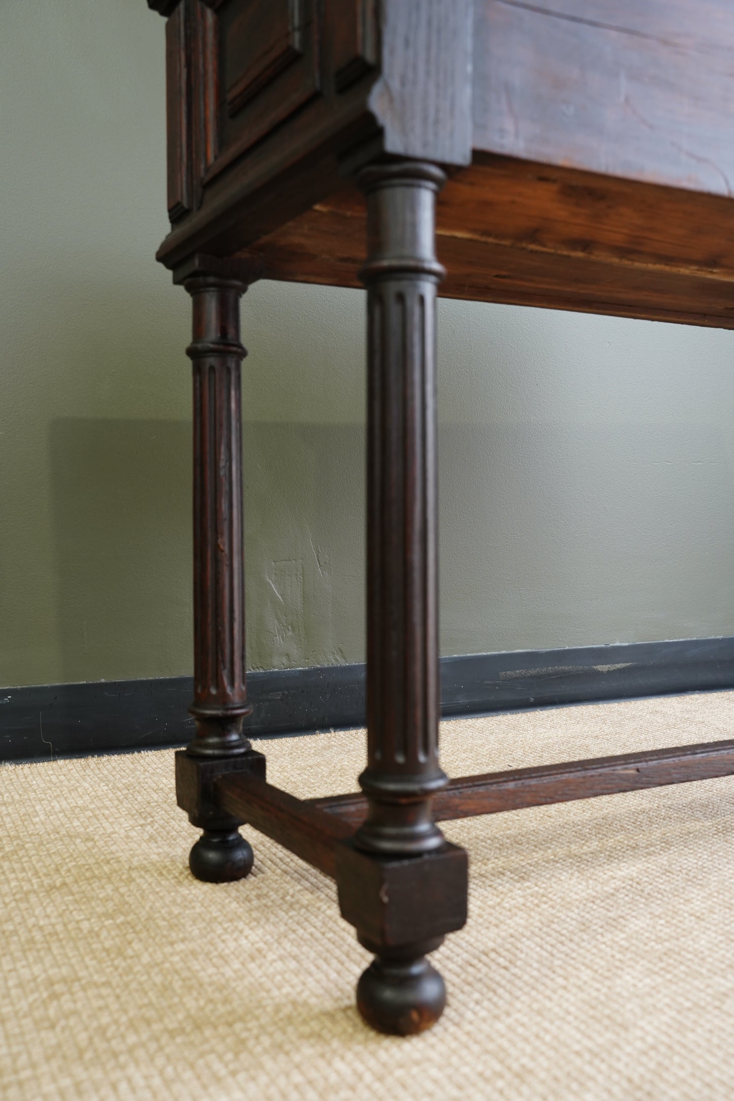 Antique French Oak Jardiniere on Stand