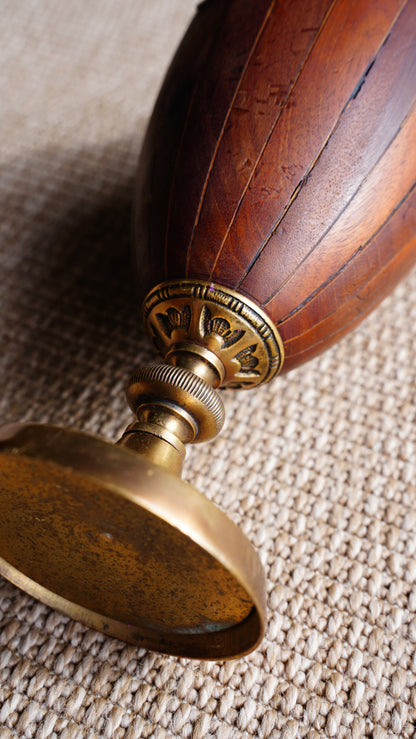 Antique English Banded Wood Trinket Box
