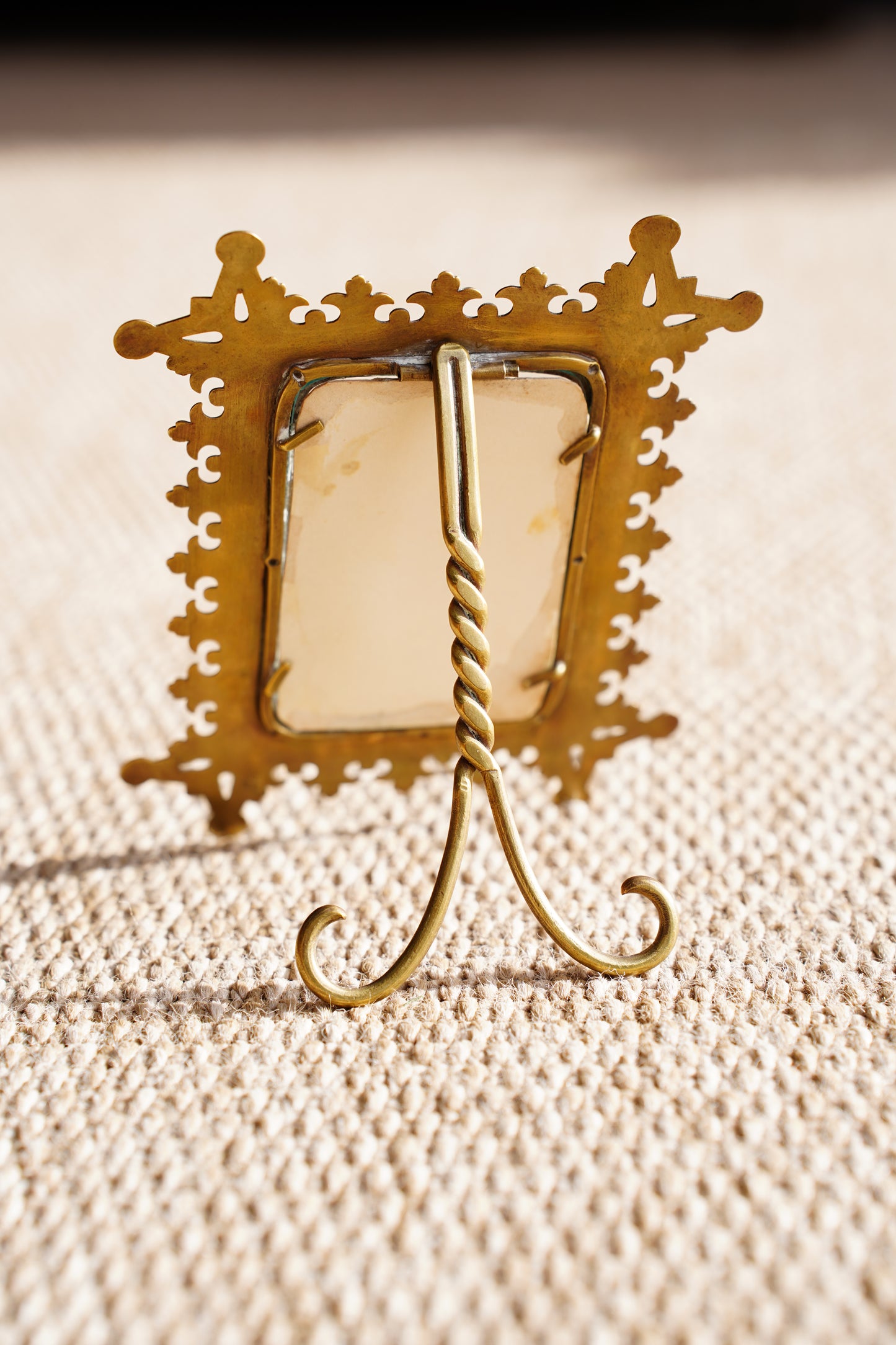 Antique Victorian Brass Picture Frame, c1890