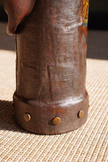 Antique English Leather Cordite Carrier
