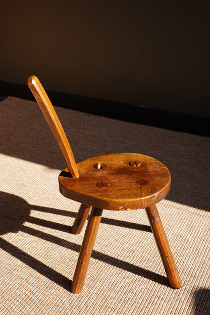 Antique French Folk Art Milking Stool