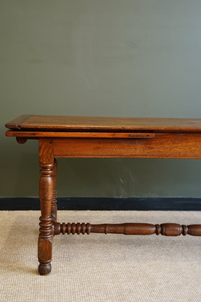 Antique Belgian Louis XIII Oak Side Table