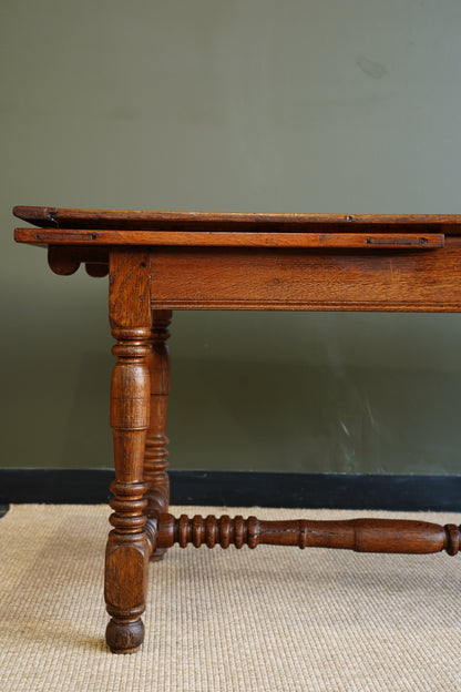 Antique Belgian Louis XIII Oak Side Table