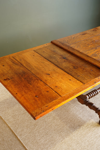 Antique Belgian Louis XIII Oak Side Table