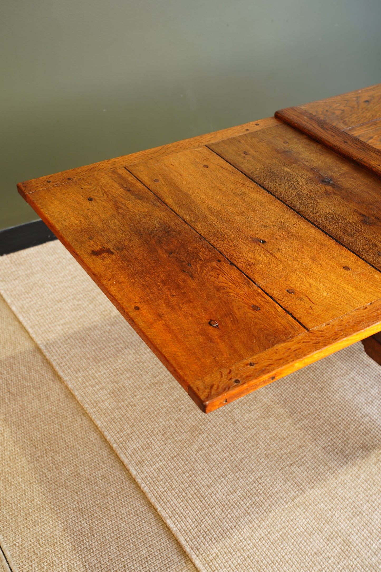 Antique Belgian Louis XIII Oak Side Table
