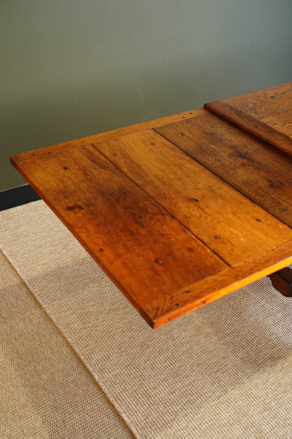Antique Belgian Louis XIII Oak Side Table