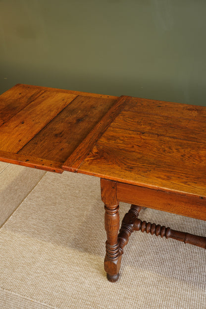 Antique Belgian Louis XIII Oak Side Table