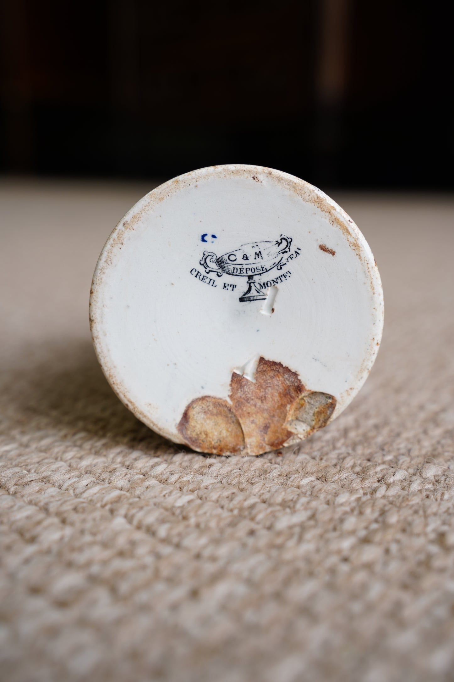 Antique French Grey Poupon Dijon Mustard Pot, Circa 1890