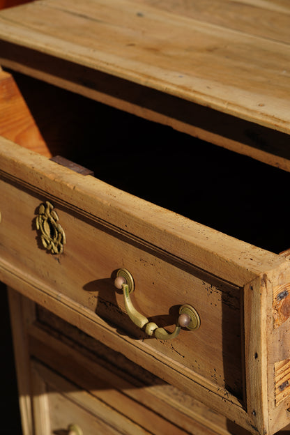 Antique French Sandblasted Walnut Commode