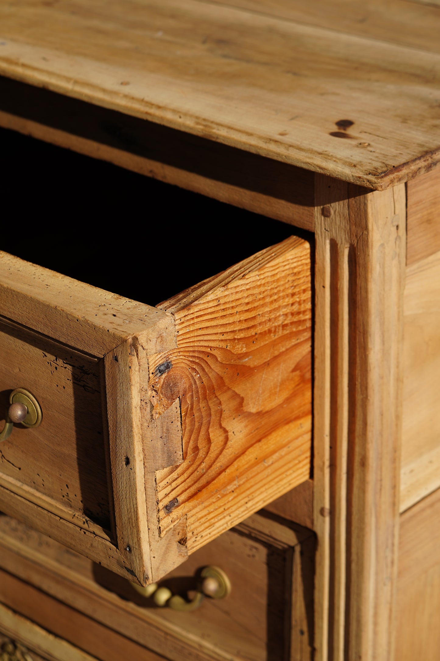 Antique French Sandblasted Walnut Commode