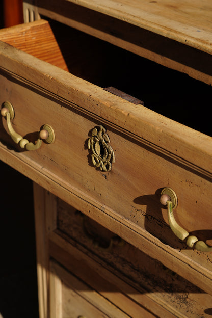 Antique French Sandblasted Walnut Commode