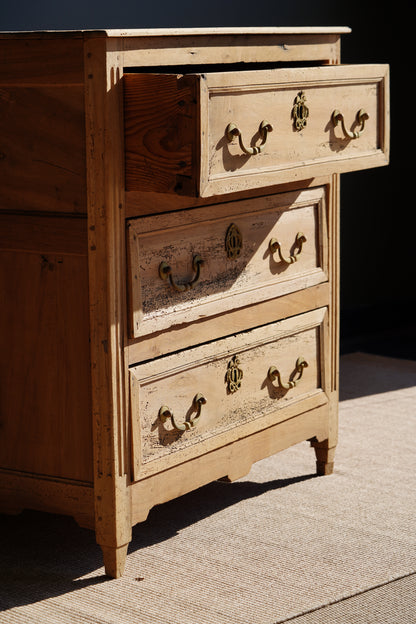 Antique French Sandblasted Walnut Commode