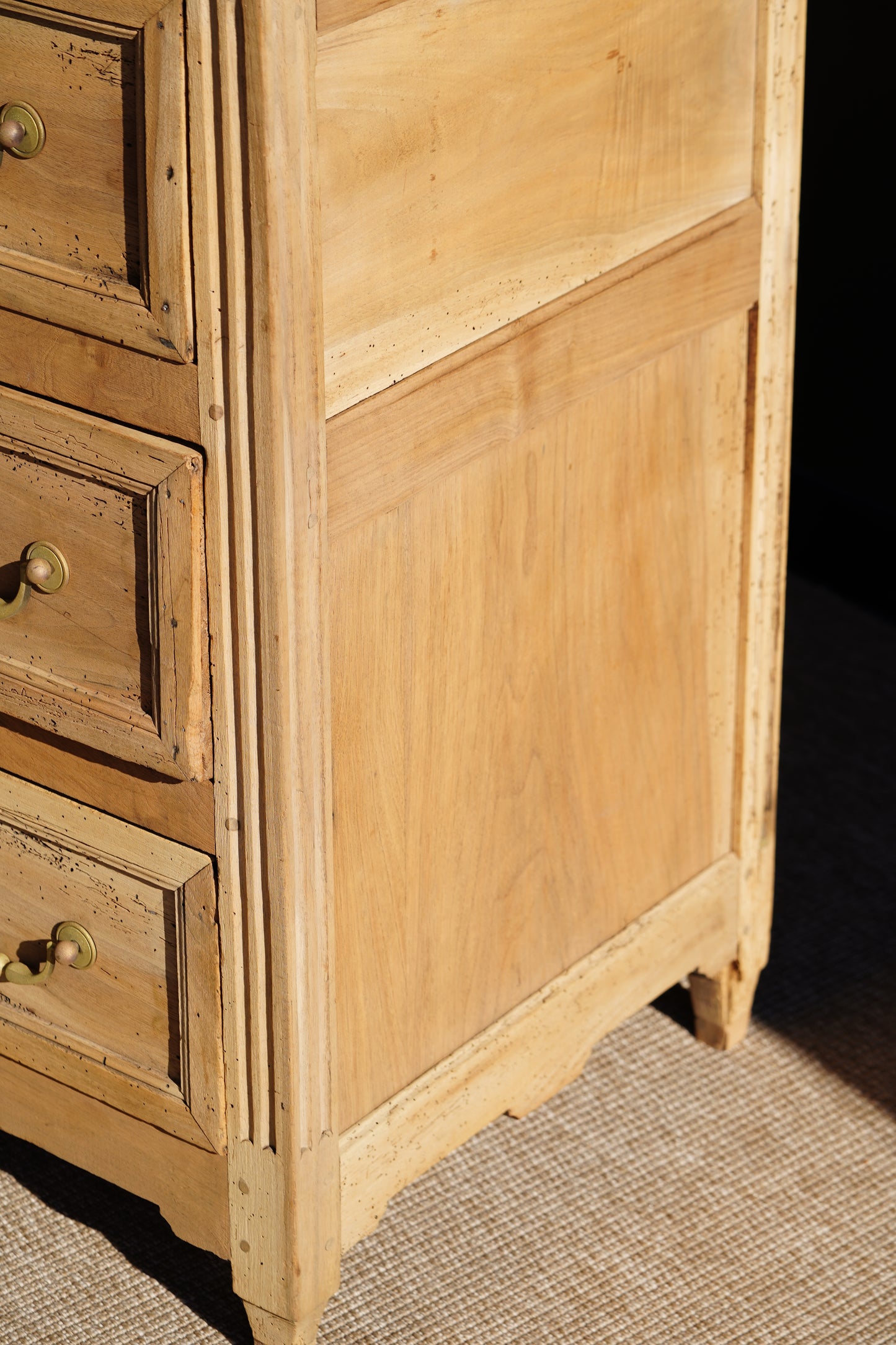 Antique French Sandblasted Walnut Commode