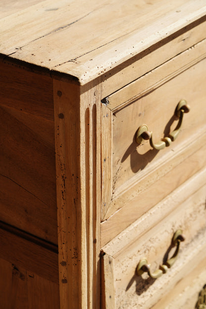 Antique French Sandblasted Walnut Commode