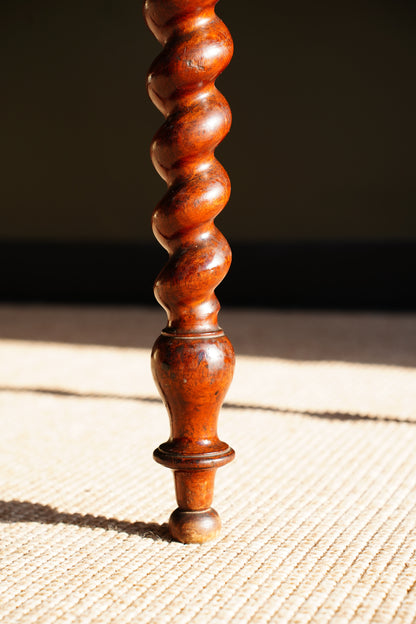 Antique English Mahogany Barley Twist Games Table