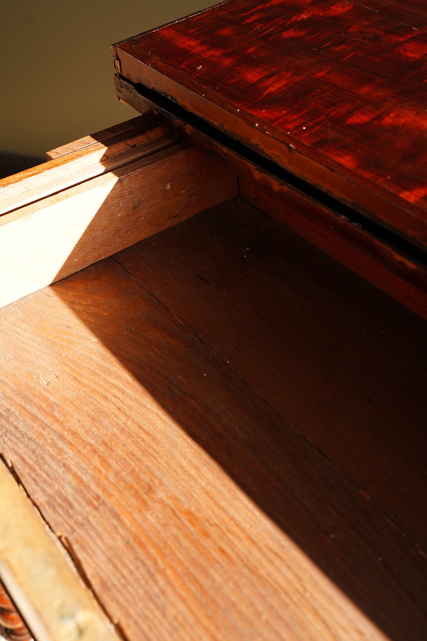 Antique English Mahogany Barley Twist Games Table