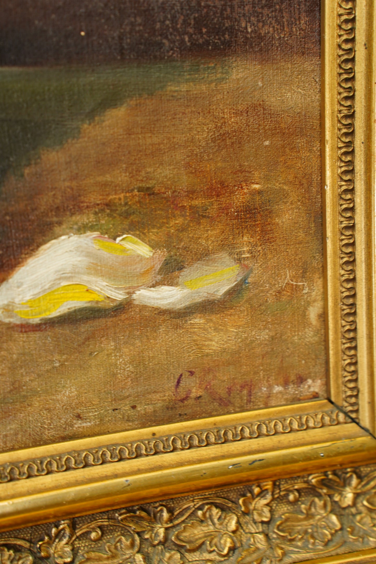 Antique French Rose Oil Painting, Floral Still Life, Ca. 1900