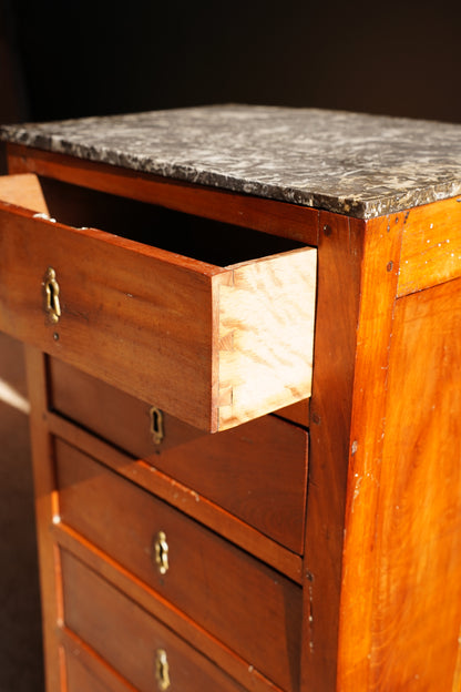 Antique French Directoire Cherry Chiffonnière