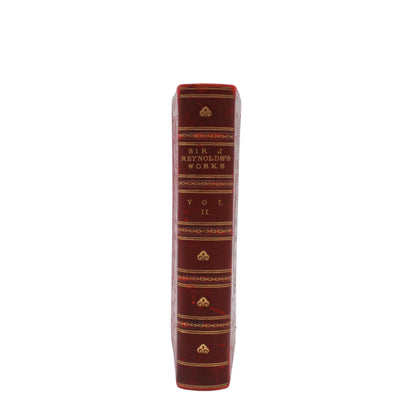 1883 Vol. 2 "The Literary Works of Sir Joshua Reynolds" Red Full Leather Book