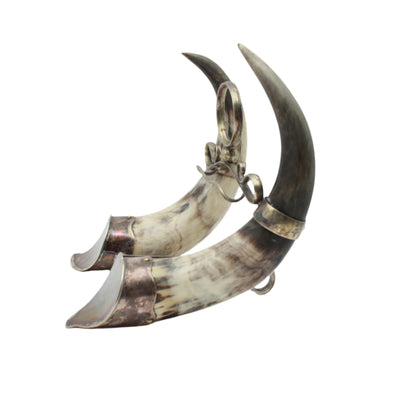 c. 1880-1900 Horn & Silver-Plated Inkwell Base – Late 19th Century