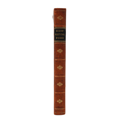 1919 "The Poetical Works of Robert Burns" Brown Full Leather Prize Binding Book