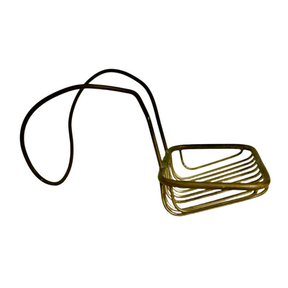 Late Victorian Brass Tub-Mounted Soap Basket