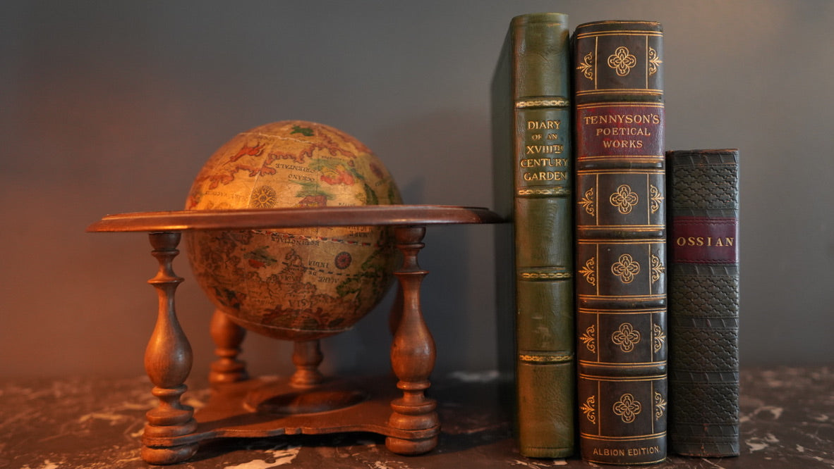 ^ Small Vintage Italian Wooden Globe