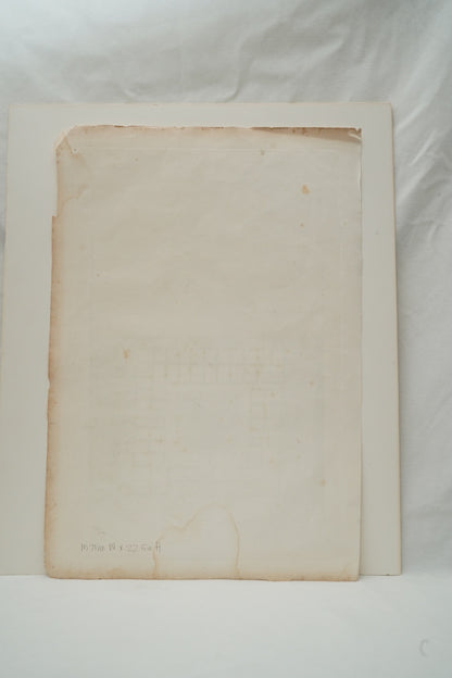 Antique Venetian Architectural Engraving, Fondaco dei Tedeschi Plan, Dionisio Moretti