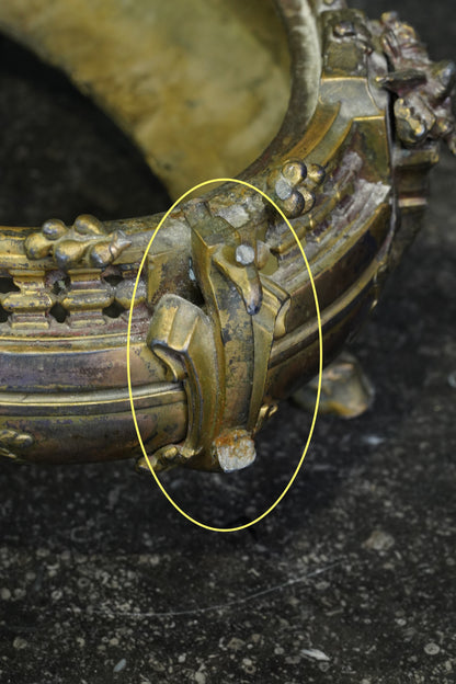 Antique French Brass Jardiniere | Centerpiece